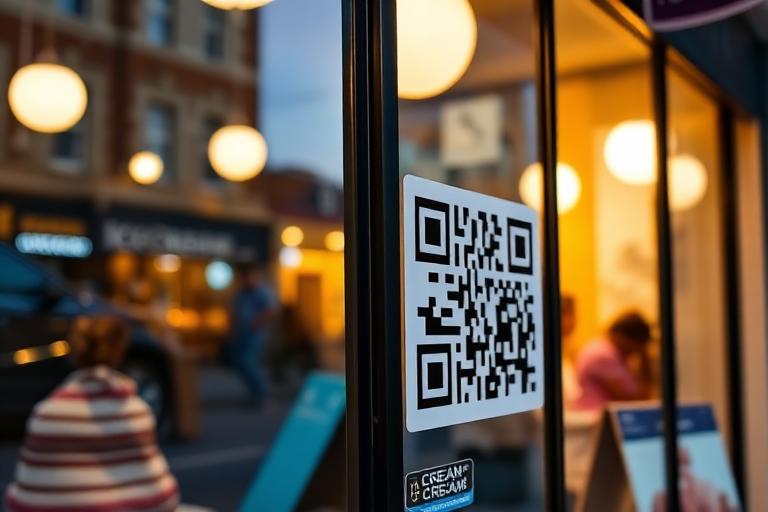 QR code used on storefronts and signage